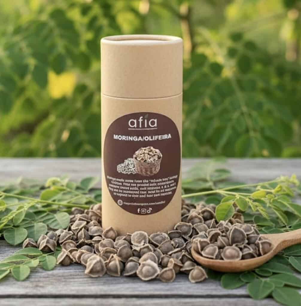 Naturliga moringa frön rika på vitaminer och antioxidanter
