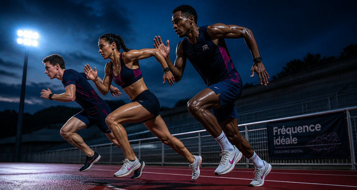 Courir combien de fois par semaine, trois coureurs sur piste