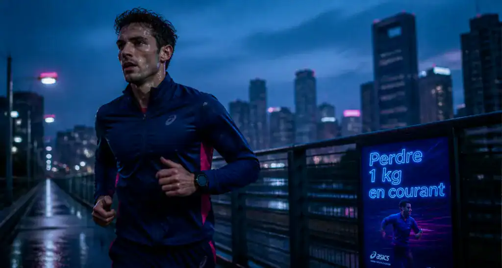 courir combien de temps pour perdre 1 kg, runner sur pont urbain