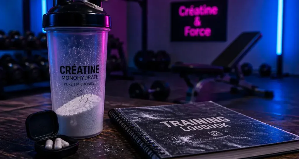 Prise de masse creatine : shaker de créatine en salle