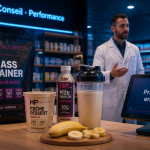 proteine pour grossir pharmacie sur comptoir avec pharmacien