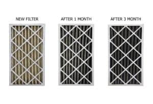 Dirty or not cleaned air filters