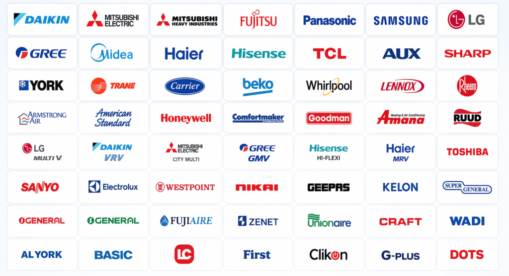 جميع ماركات أجهزة التكييف المستخدمة في الكويت