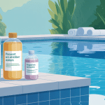 Traitement chlore choc et ph moins en même temps au bord d'une piscine