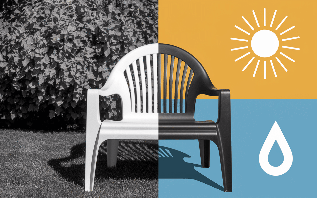 comment raviver un salon de jardin en plastique noir effet terne vs éclatant