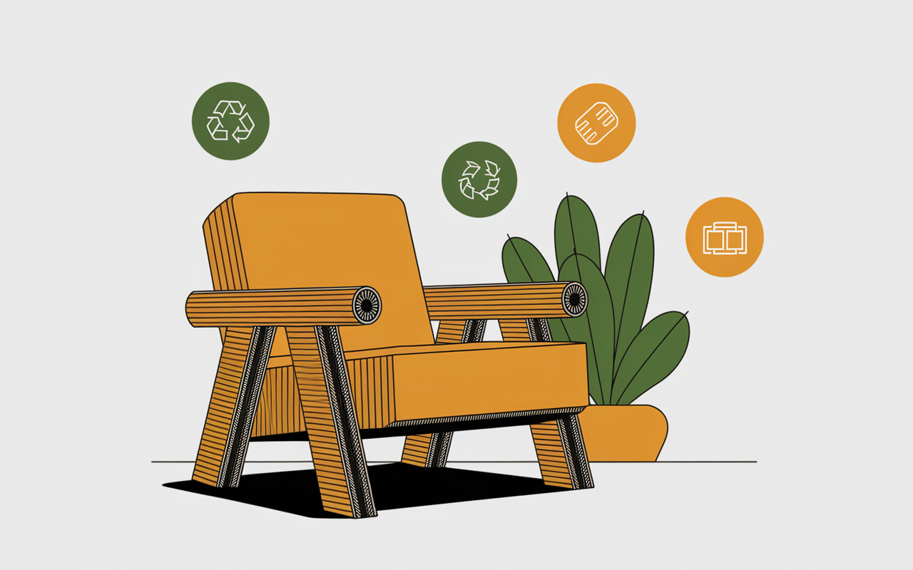fauteuil en carton design structure avantages écologiques