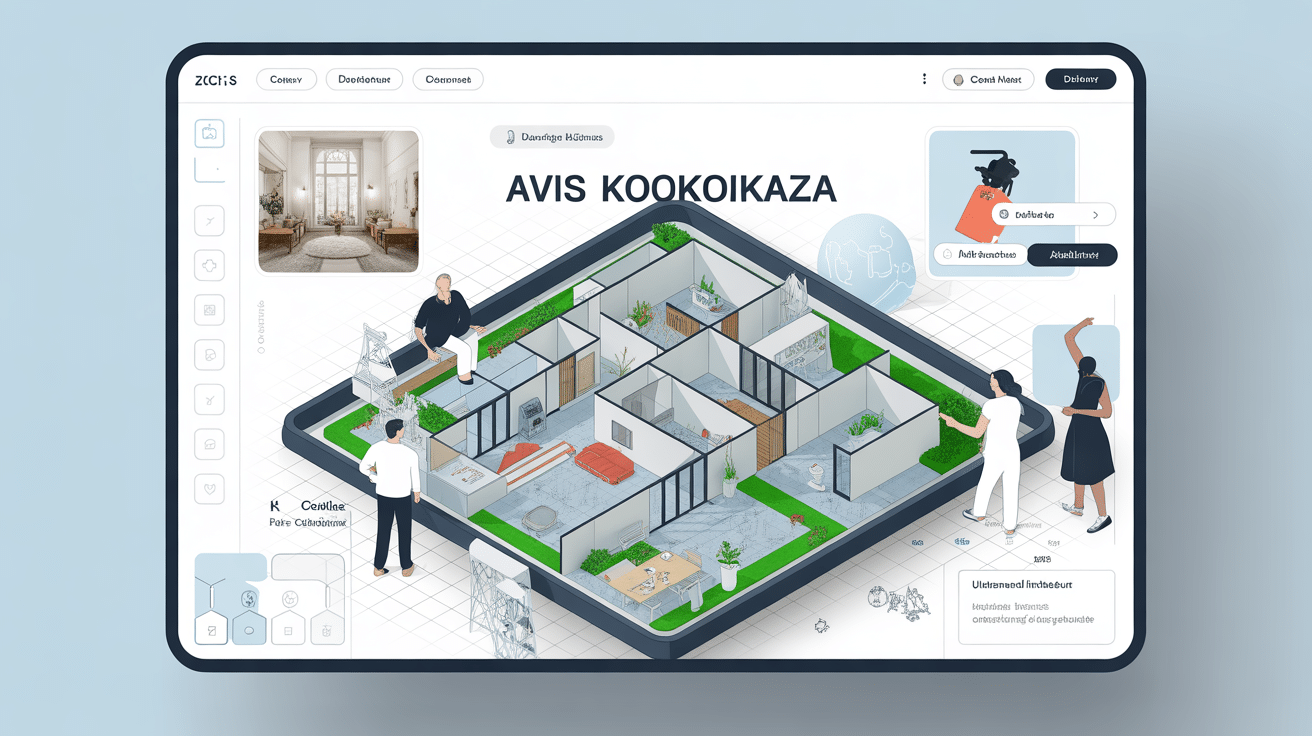 kozikaza avis illustration interface application design 3d
