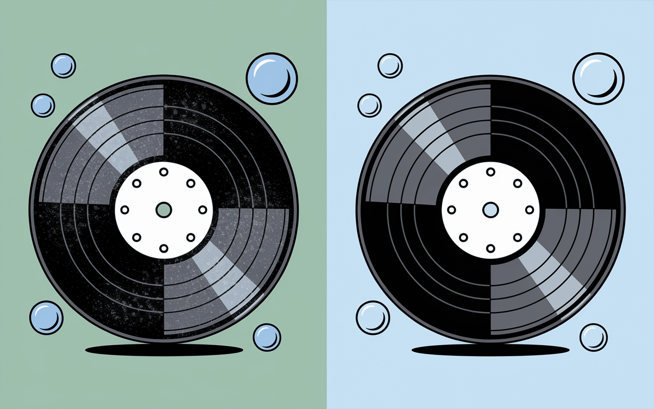 nettoyer vinyle vinaigre blanc disque sale propre