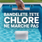 pas de trace de chlore sur bandelette piscine
