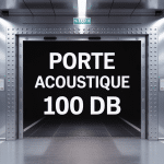 Porte acoustique 100 db massive en acier couloir professionnel