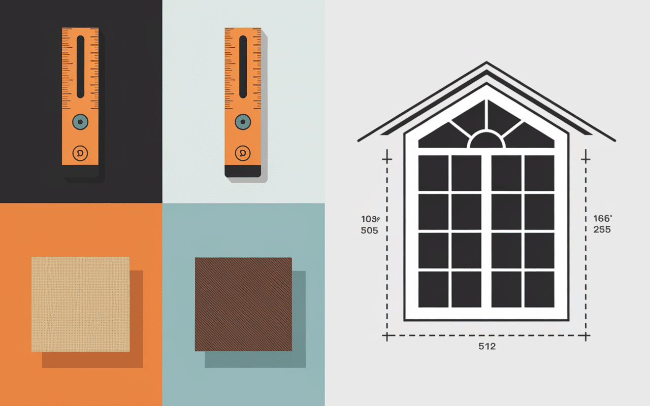 Mesure outils et tissus store occultant toiciel