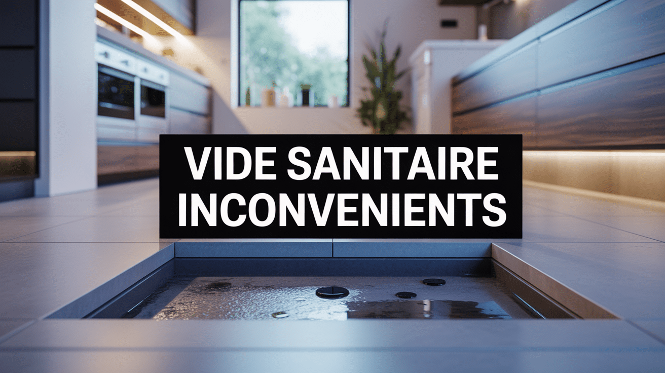 Vue coupe vide sanitaire inconvénients humidité sous maison