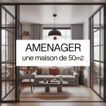 aménagement petite maison 50m2 avec mobilier multifonction et espaces optimisés