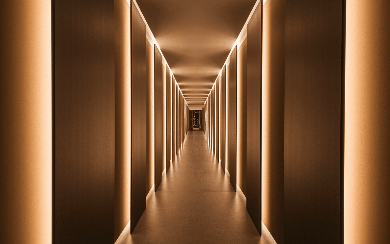 appliques murales pour couloir étroit éclairage chaleureux