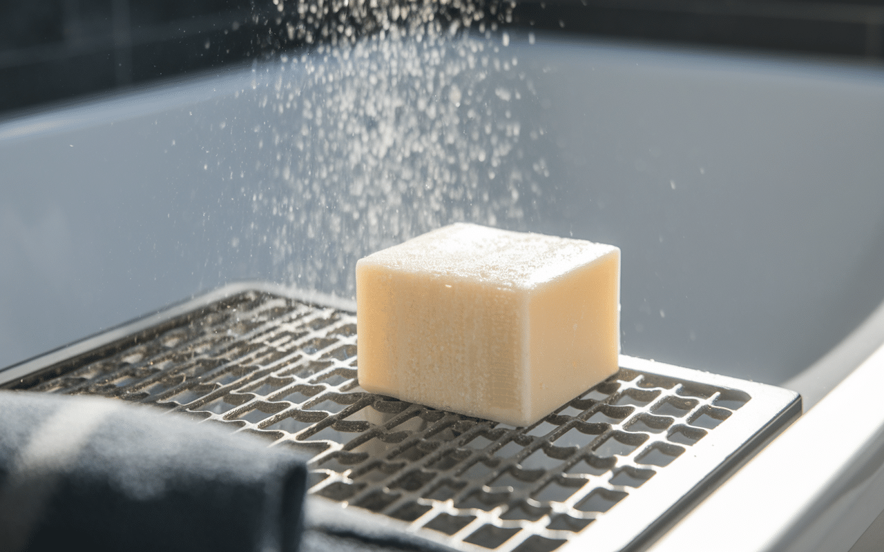 Boite pour savon voyage avec egouttage et grille hotel