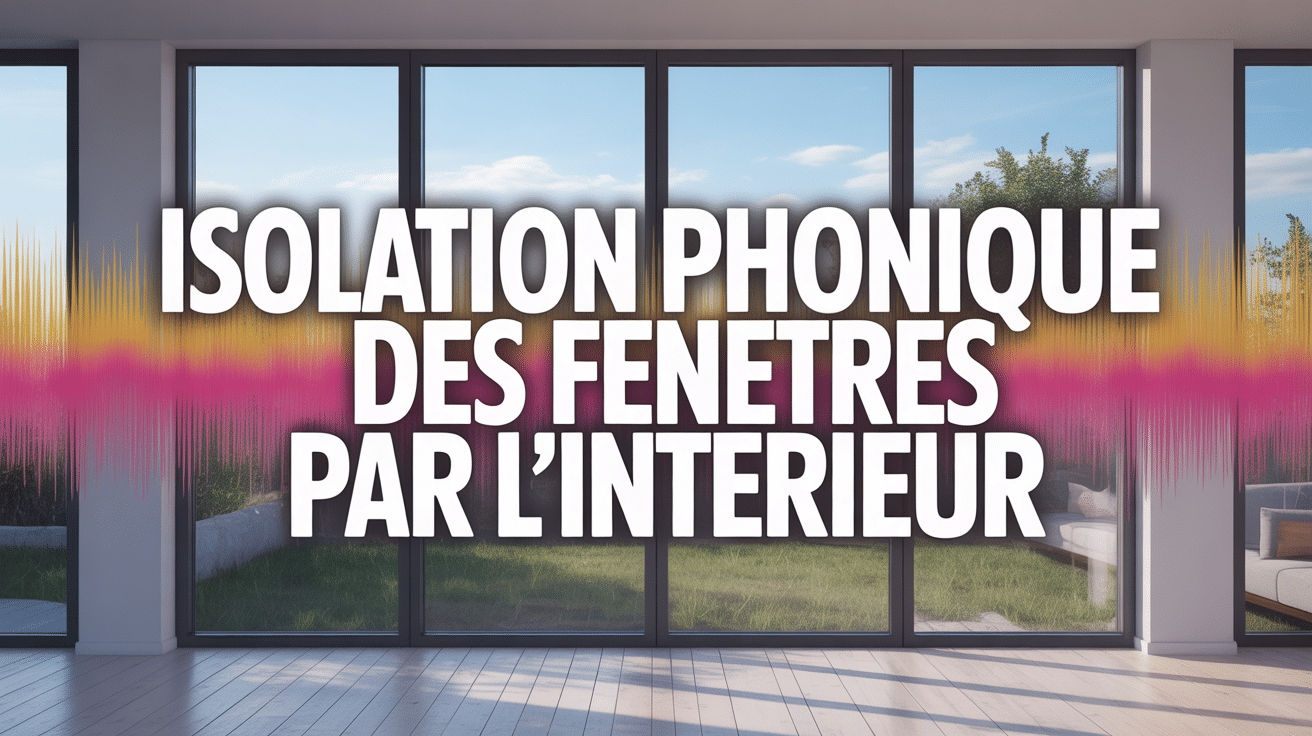 Vue intérieure isolation phonique fenêtre par l'intérieur ondes sonores