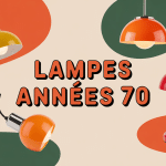 Lampes année 70 vintage aux formes et couleurs rétro