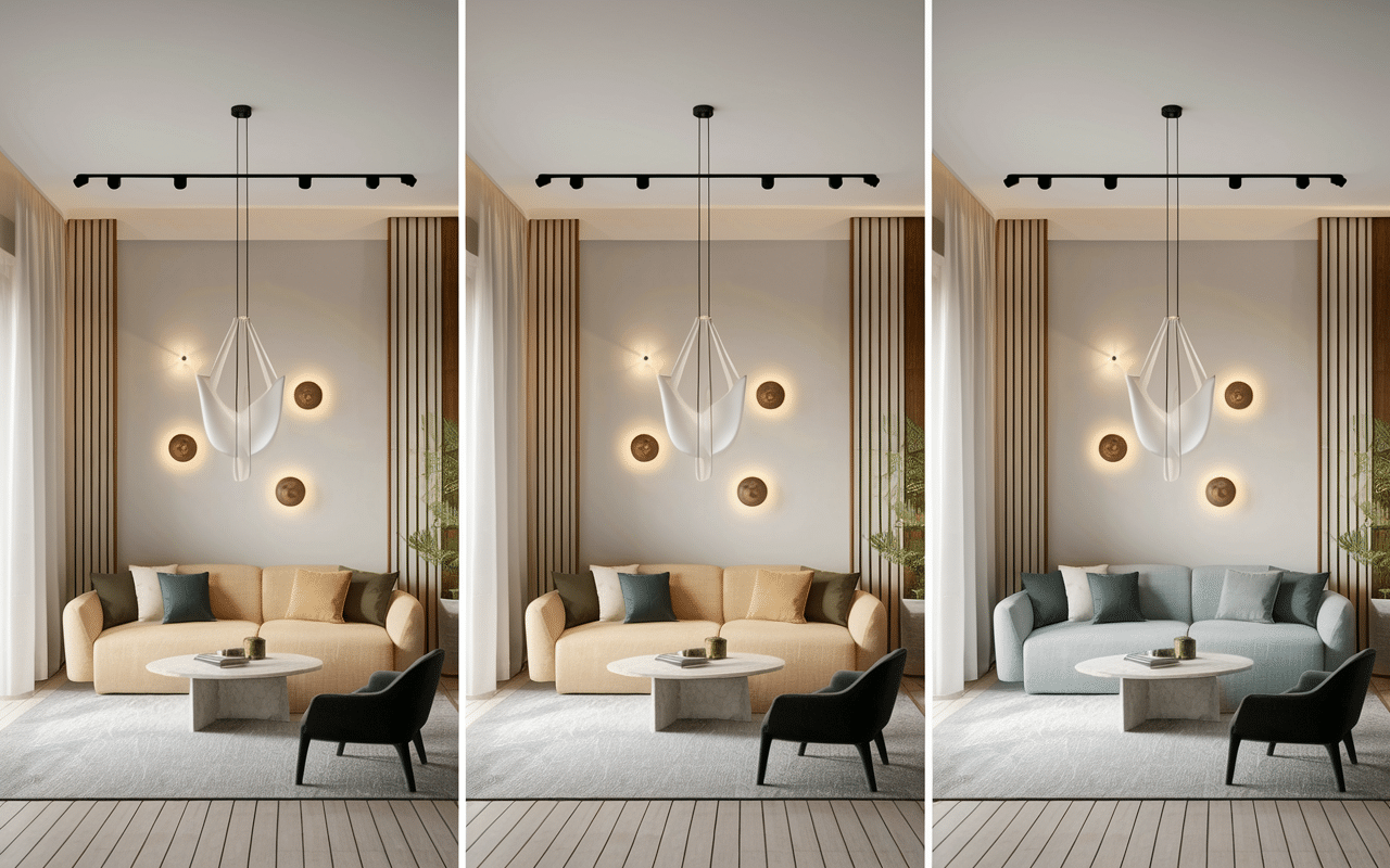 luminaire salon moderne configurations suspension applique spot