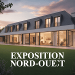 façade maison moderne exposition nord ouest soleil couchant