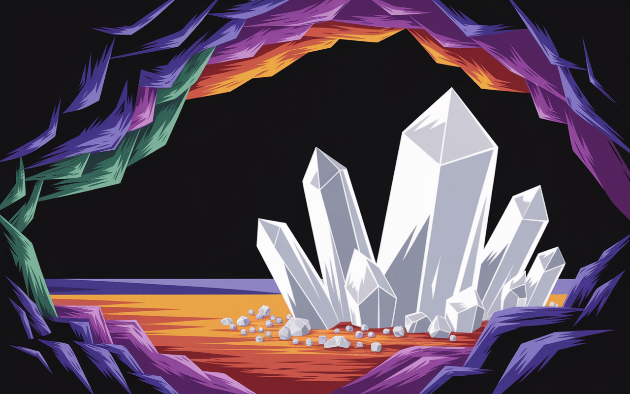 Formation et structure du quartz blanc