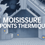Maison coupe pont thermique moisissure condensation