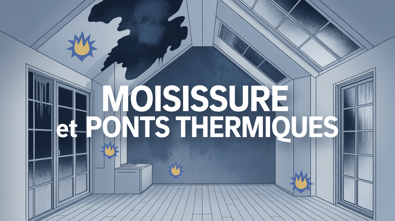 Maison coupe pont thermique moisissure condensation