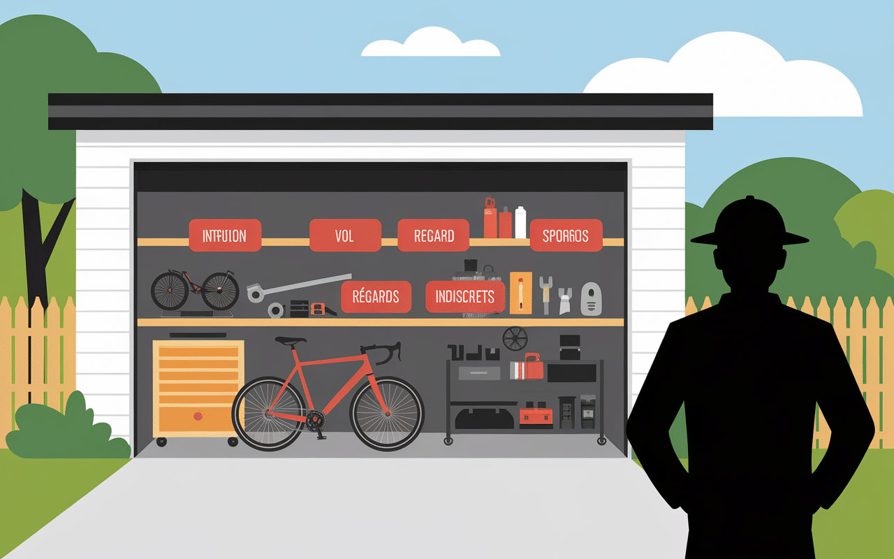 porte ouvert garage dangers sécurité pictogrammes