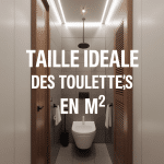 taille toilette m2 petit espace moderne blanc