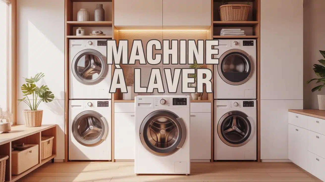 illustration machine a laver foyer moderne plusieurs modeles