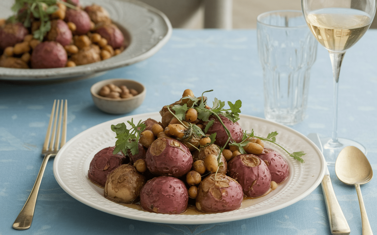 accompagnement magret de canard pommes de terre grenailles haricots champignons