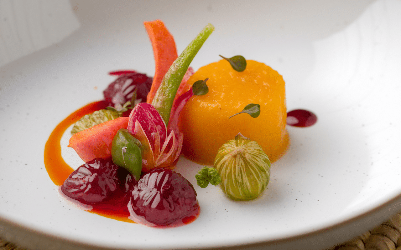 accompagnement magret de canard patate douce légumes racines compotée fruits