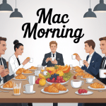 mac morning equipe partage petit dejeuner au bureau