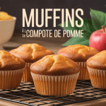 muffin compote de pomme muffins dorés sur grille avec pommes et compote