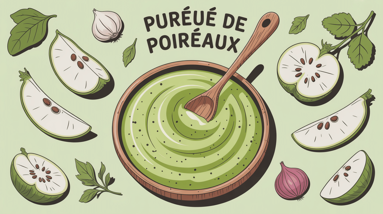 bol purée de poireaux onctueuse avec poireaux frais