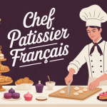 chef patissier francais avec patisseries traditionnelles
