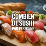 combien de sushi par personne plateau élégant de sushis
