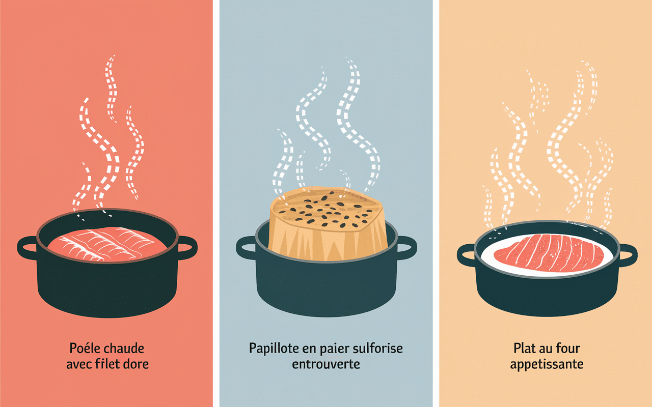 Filet de lingue différentes cuissons poêle papillote four