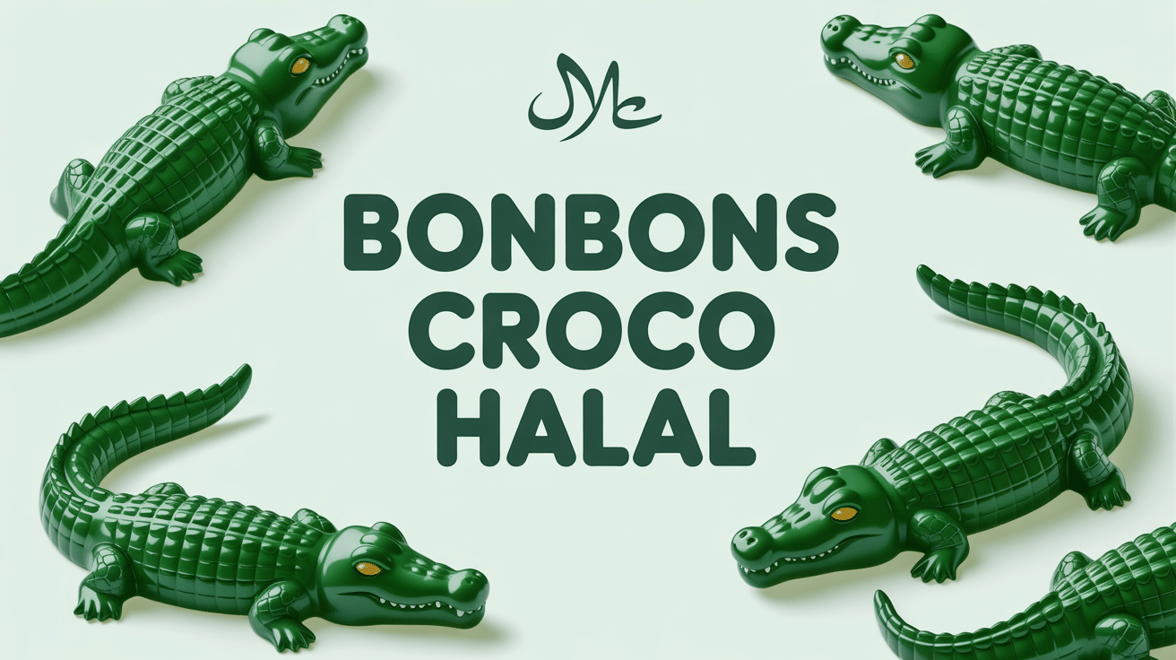 haribo croco halal ou pas bonbons verts présentation