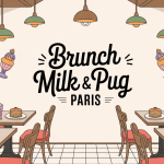 milk & pug - brunch café cosy paris illustration