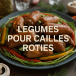 table cailles rôties avec légumes variés quels légumes pour accompagner les cailles rôties