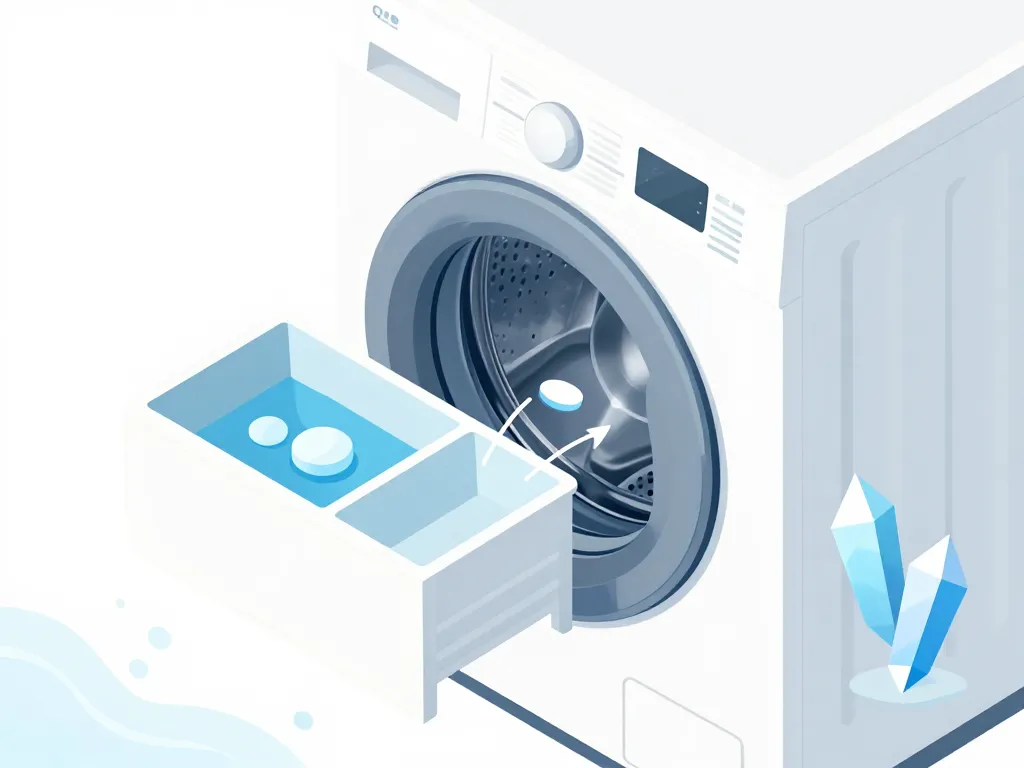 ou mettre anti calcaire machine à laver, schéma bac lessive et tambour