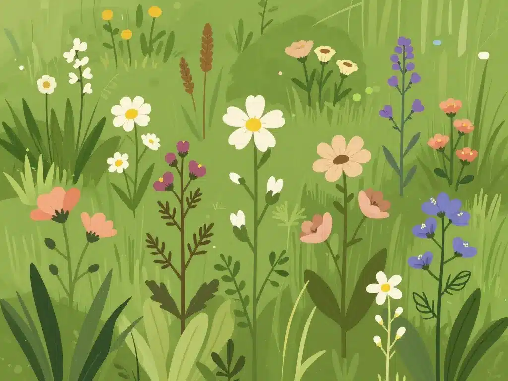 ängslilja dans prairie fleurie naturelle