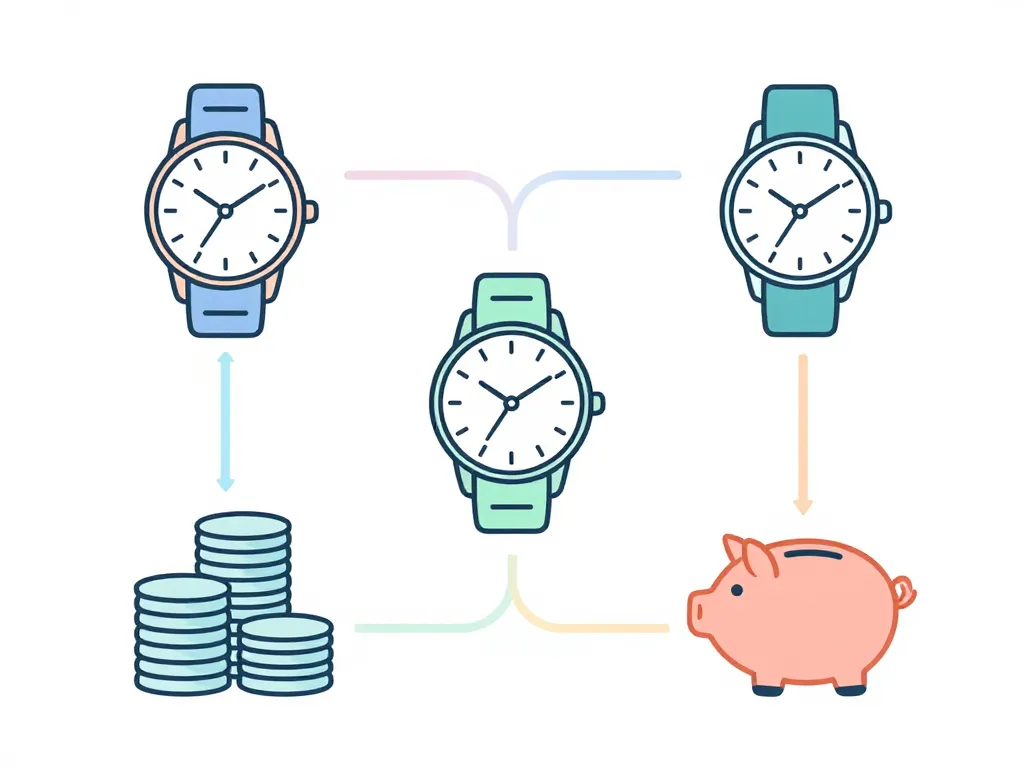 diagramme choix tic tac montre style budget