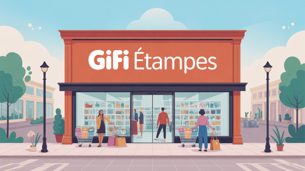 Façade magasin gifi etampes zone commerciale
