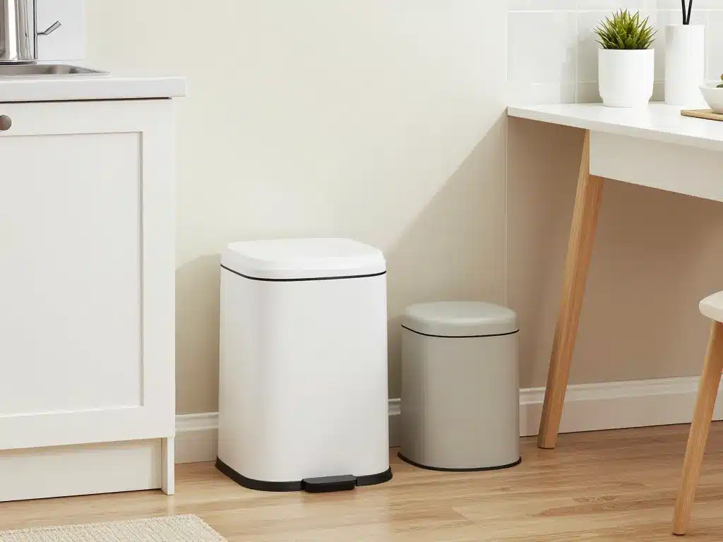 poubelle belle discrète dans une maison design