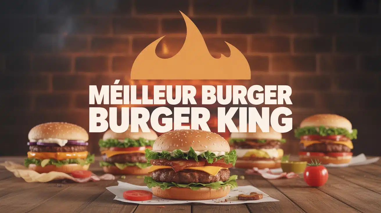 assortiment de meilleur burger Burger King avec flamme stylisée