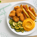 accompagnement nuggets avec légumes et sauce saine
