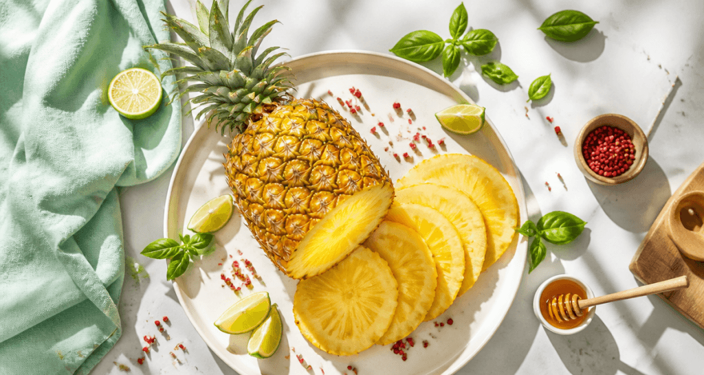 comment savoir si un ananas est mûr sur une assiette