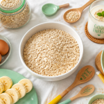 son d'avoine recette en cuisine flat lay