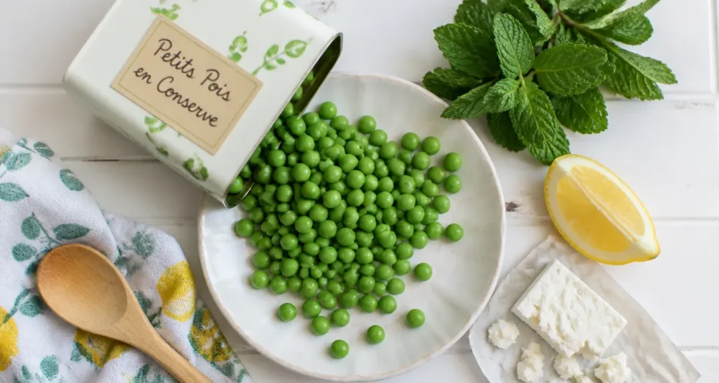 Petits pois en conserve : 5,4g de protéines et des fibres préservées malgré la stérilisation